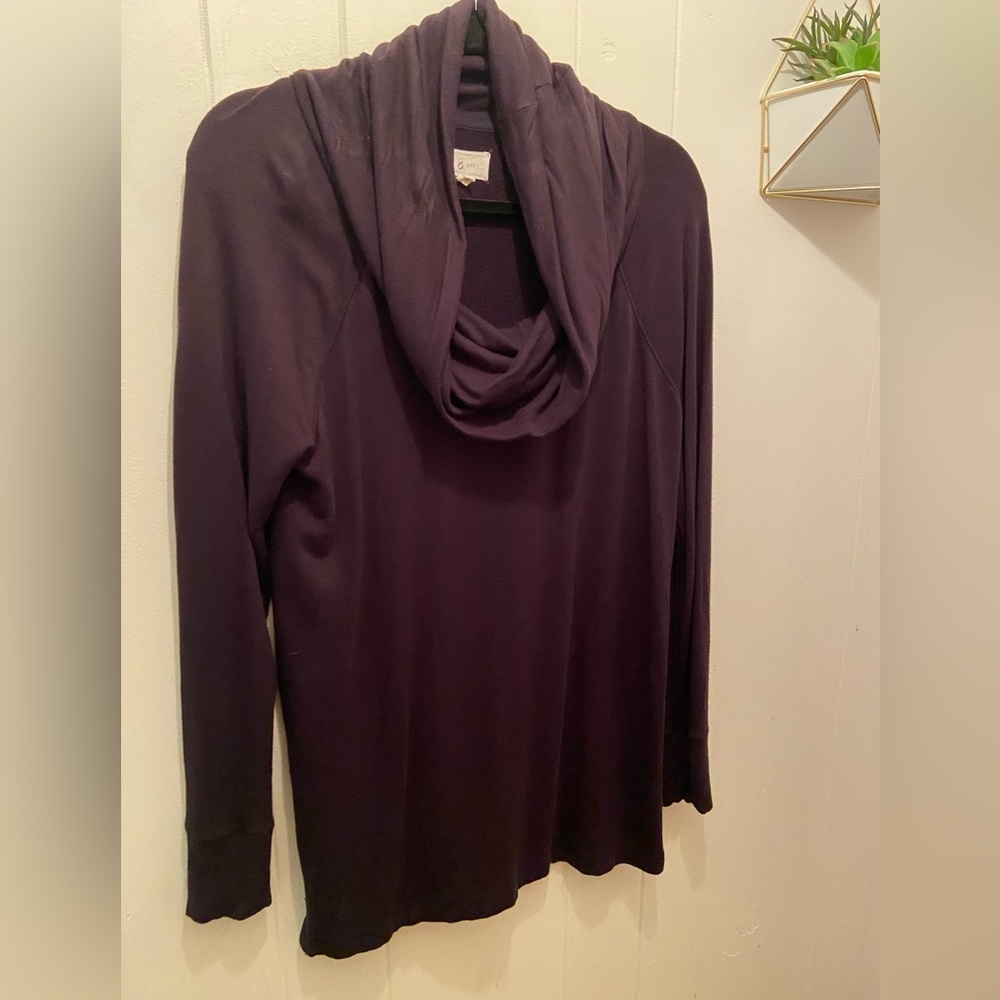 Lou & Grey black loose turtle neck long sleeve shirt size small